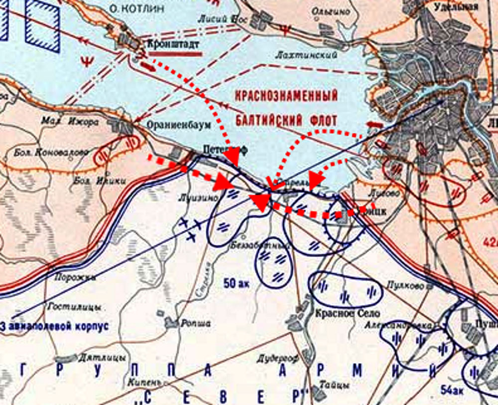 Ораниенбаумский плацдарм карта